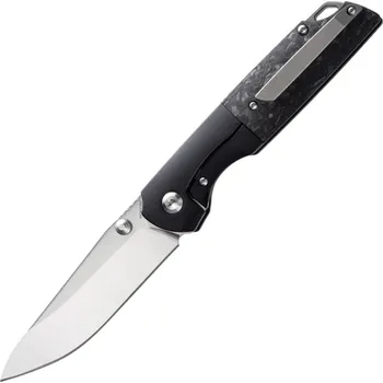 kapesní nůž Kansept Warrior CPM-S35VN 6AL4V Titan + uhlíkové vlákno + Drop Point čepel K1005T6L