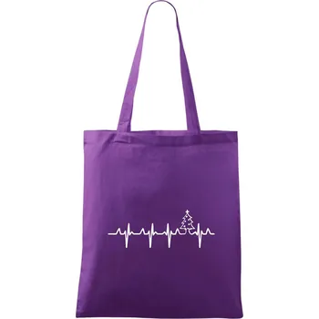 EKG Vánoční stromek - Taška bavlněná - 42 x 38 cm ( Fialová )
