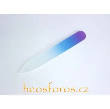 Přípravek na nehty Skleněný pilník 9 cm, 2 mm modro-fialový (1010BMF)