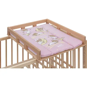 přebalovací pult a komoda Přebalovací pult OGY Scarlett na postýlku - přírodní - s přebalovací podložkou Galaxy - Růžová