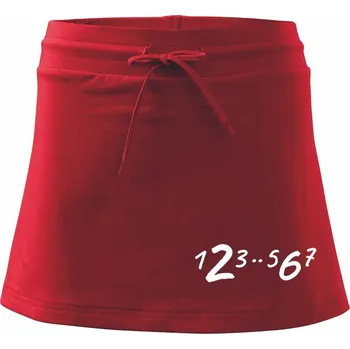 Dámská sukně Salsa kroky - Sportovní sukně - two in one - S ( Červená )