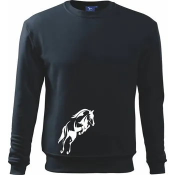 Kůň na zadních - Mikina Essential dětská - 158 cm/12 let ( Námořní modrá (velmi tmavá - téměř černá) )