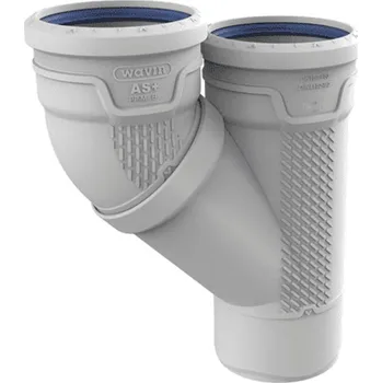 Kanalizační potrubí Odbočka odpadní odhlučněná paralelní Wavin AS+ PP ASPA DN 110 x 110, světle šedá