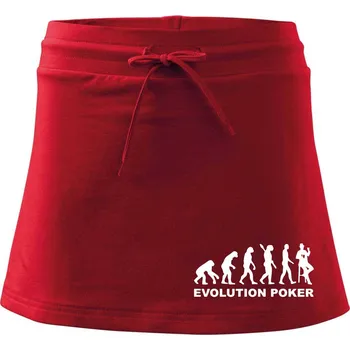 Dámská sukně Evolution poker - Sportovní sukně - two in one - XS ( Červená )