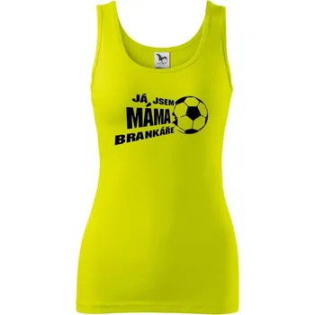 Já jsem táta - máma brankáře - fotbal - Dámské tílko - M ( Limetková )