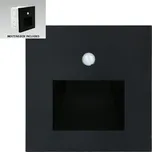 Emithor STEP LIGHT SUNNY schodišťové svítidlo se senzorem LED 1W 70lm 4000K 8,7cm hranaté IP20, černé