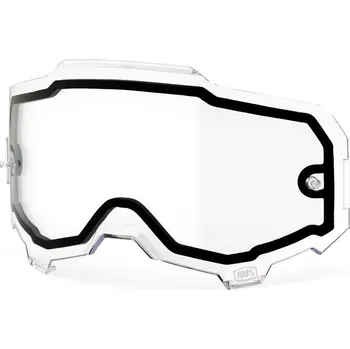 Motocyklové brýle Plexi ARMEGA (čiré DUAL, Anti-fog)