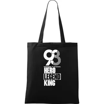 Nákupní taška Hero, Legend, King x Queen 1993 - Taška bavlněná - 42 x 38 cm ( Černá )