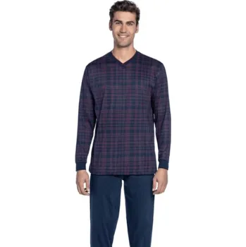 Pánské pyžamo Soft Cotton GUASCH Pánské pyžamo ALFONSO L Tmavě modrá GUASCH Pánské pyžamo ALFONSO L Tmavě modrá - 8431204655949