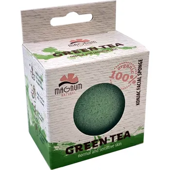 Konjaková houbička na obličej zelený čaj Magnum 412