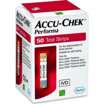 Testovací proužky do glukometru Accu-Chek Performa, 50 ks