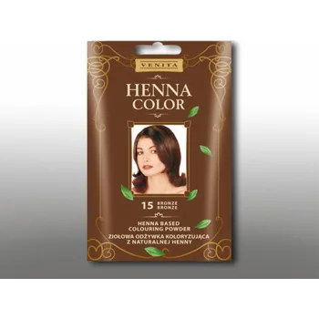 Barva na vlasy Venita Herbal barvicí kondicionér Henna Color 30g 15 bronz
