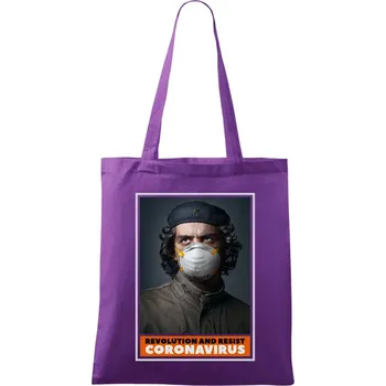 Nákupní taška Corona Revolution and resist - Taška bavlněná - 42 x 38 cm ( Fialová )