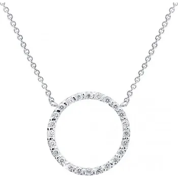 Náhrdelník ŠPERKY-NM, Dámský náhrdelník se zirkony v bílém zlatě 801 Délka náhrdelníku: 45 cm
