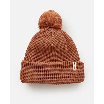 Čepice Zimní čepice Rip Curl ANOETA REG POM POM BEANIE Light Brown velikost O/S