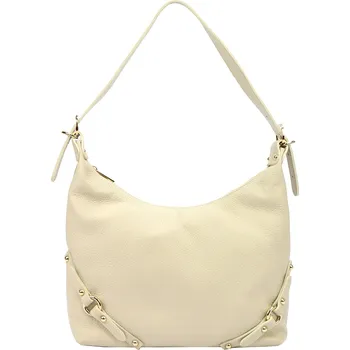 Kožená kabelka Luka 24-006 světle béžová