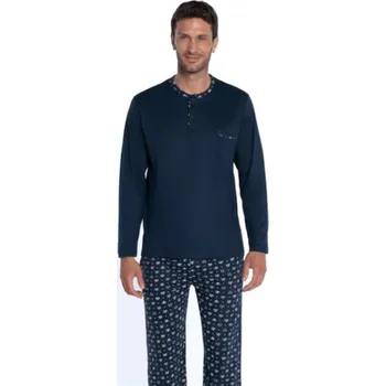 Pánské pyžamo Soft Cotton GUASCH Pánské pyžamo BRUNO XXL Tmavě modrá GUASCH Pánské pyžamo BRUNO XXL Tmavě modrá - 8431204646169