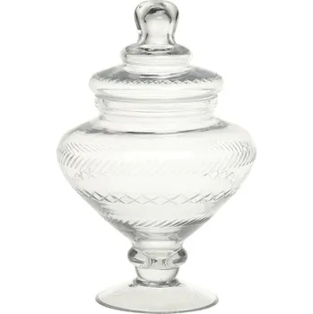 Dóza na potraviny Skleněná nádoba dóza na noze s víkem Trinna - Ø 15*23 cm / 1 L