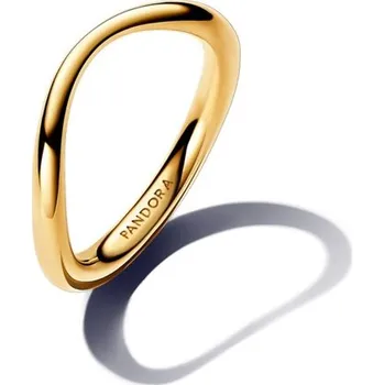 Prsten Zlacený prsten PANDORA Kroužek s organickým tvarem 50 163314C00-50