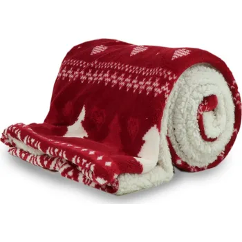 Přehoz na lůžko Zimní přehoz Wonderful Red červená