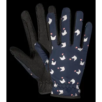 Jezdecké rukavice ELT Dětské jezdecké rukavice Lucky Dora Barva: Tmavě modrá, Velikost: 5-7 roků