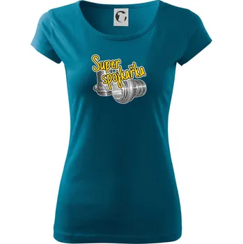 Dámské tričko Super spojkařka - Dámské triko Pure - S ( Petrolejová )