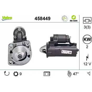 Autoelektrika VALEO Startér VA 458449 + DOPRAVA ZDARMA!