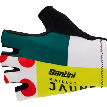 Cyklistické rukavice SANTINI Cyklistické rukavice krátkoprsté - TDF COMBO - vícebarevná M
