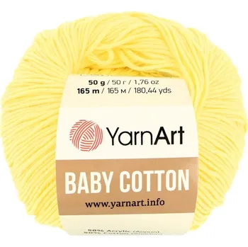Galanterie YarnArt Baby Cotton 431 vanilkově žlutá