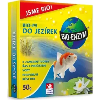 BIO-P5 DO JEZÍREK -Na pročištění vody - 50g (Biologický přípravek určený k zamezení tvorby nežádoucích řas a na pročištění vody. Je unikátní tím, že podporuje růst ryb.)