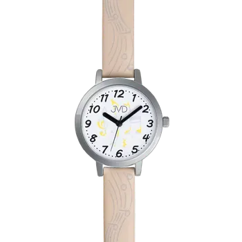 Hodinky JVD Dětské dívčí hudební krémové hodinky s notami JVD J7222.3 pro malé hudebníky ( )