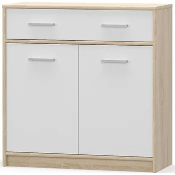 Komoda Nábytek Pyramida, s.r.o. Komoda 2D1S TIPS dub sonoma/bílá mat