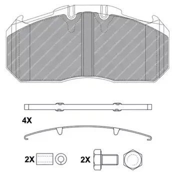 Brzdová destička FERODO Sada brzdových destiček PREMIER FE FCV1656B