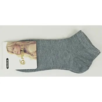 Dámské ponožky PESAIL Dámské bavlněné kotníkové ponožky šedé Velikost: 35 - 38