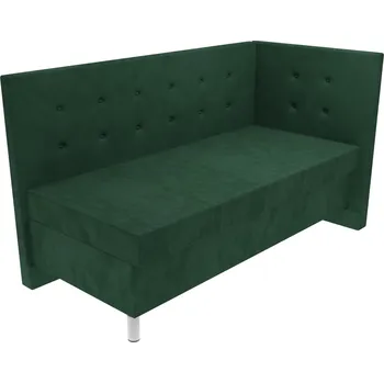 Postel Čalouněná postel Marika s čelem s knoflíky a úložným prostorem - Tmavě zelená, 200 x 80 cm, Bez navýšení, Molitanová 12 cm