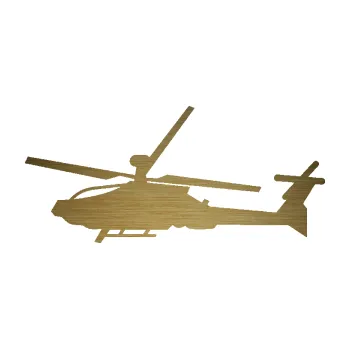 Samolepicí dekorace na vozidlo Vrtulník 013 levá (64 - škrábaný kov zlatý) SAMOLEPKA NA AUTO, NÁLEPKA, FÓLIE, POLEP, TUNING, VLASTNÍ TEXT, TISK, AUTOSAMOLEPKY.cz, POLEPY, OBRÁZEK, LOGO, 3D STICKERS