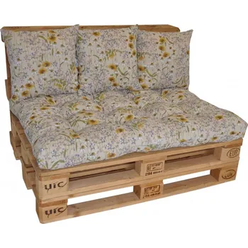 Podsedák Nábytek PEGAS Polstry na paletový nábytek sada EASY - motiv luční kvítí