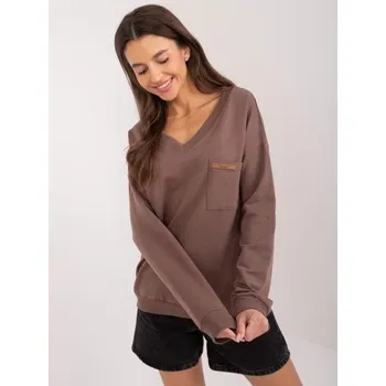 Dámská halenka Dámská halenka s lemy hnědá