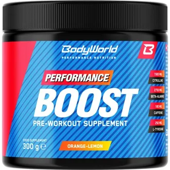 Anabolizér BodyWorld Boost 300 g, pomeranč-citron