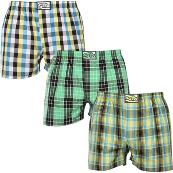 Trenýrky 3PACK pánské trenky Styx klasická guma vícebarevné (3A102129) L Možnost vrácení zboží ZDARMA do 120 dnů!
