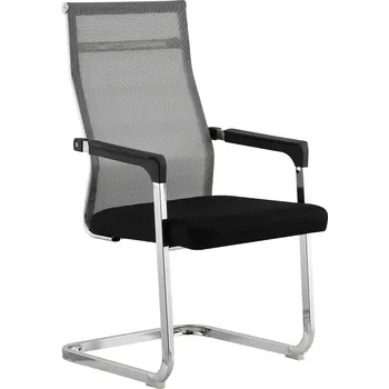 Konferenční židle RIMALA — síť, látka, šedá / černá Kondela
