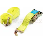 Upínací popruh s ráčnou 38 mm, 6 m, 2 t, dvojité háky