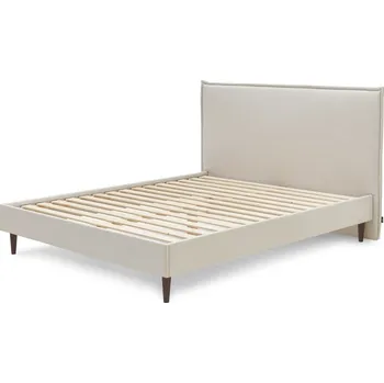 Postel Béžová čalouněná dvoulůžková postel s roštem 160x200 cm Sary – Bobochic Paris ID_1371253