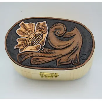 Šperkovnice Šperkovnice zdobená kůží - Arizona (originální ruční výrobek ze Slovácka)