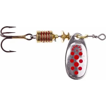 Umělá nástraha Rotační třpytka Mepps Comet Decore Vel.1 3,5g Stříbrná/Červené tečky