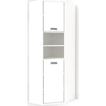 Šatní skříň Nabytekmorava Rohová skříň policová SV 701 ke sklápěcí posteli barva lamina: bílá / bílé dveře