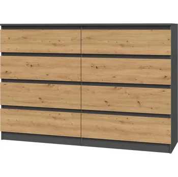 Ložnice Komoda Malvína M8 140 antracit/dub artisan