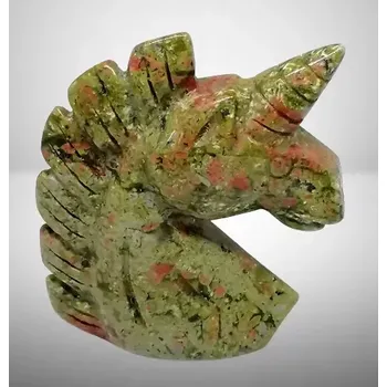 Jednorožec z unakitu – AA kvalita, esoterický kámen, NOVINKA