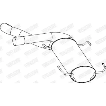 Zadní díl výfuku WALKER Zadní tlumič výfuku WA 24307