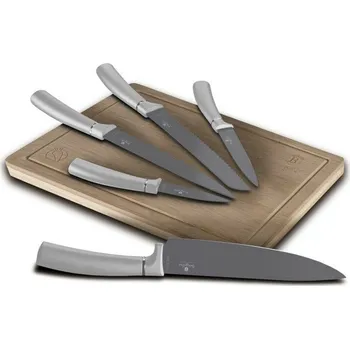 Kuchyňský nůž BERLINGERHAUS Sada nožů s nepřilnavým povrchem a prkénkem 6 ks Aspen Collection BH-2846